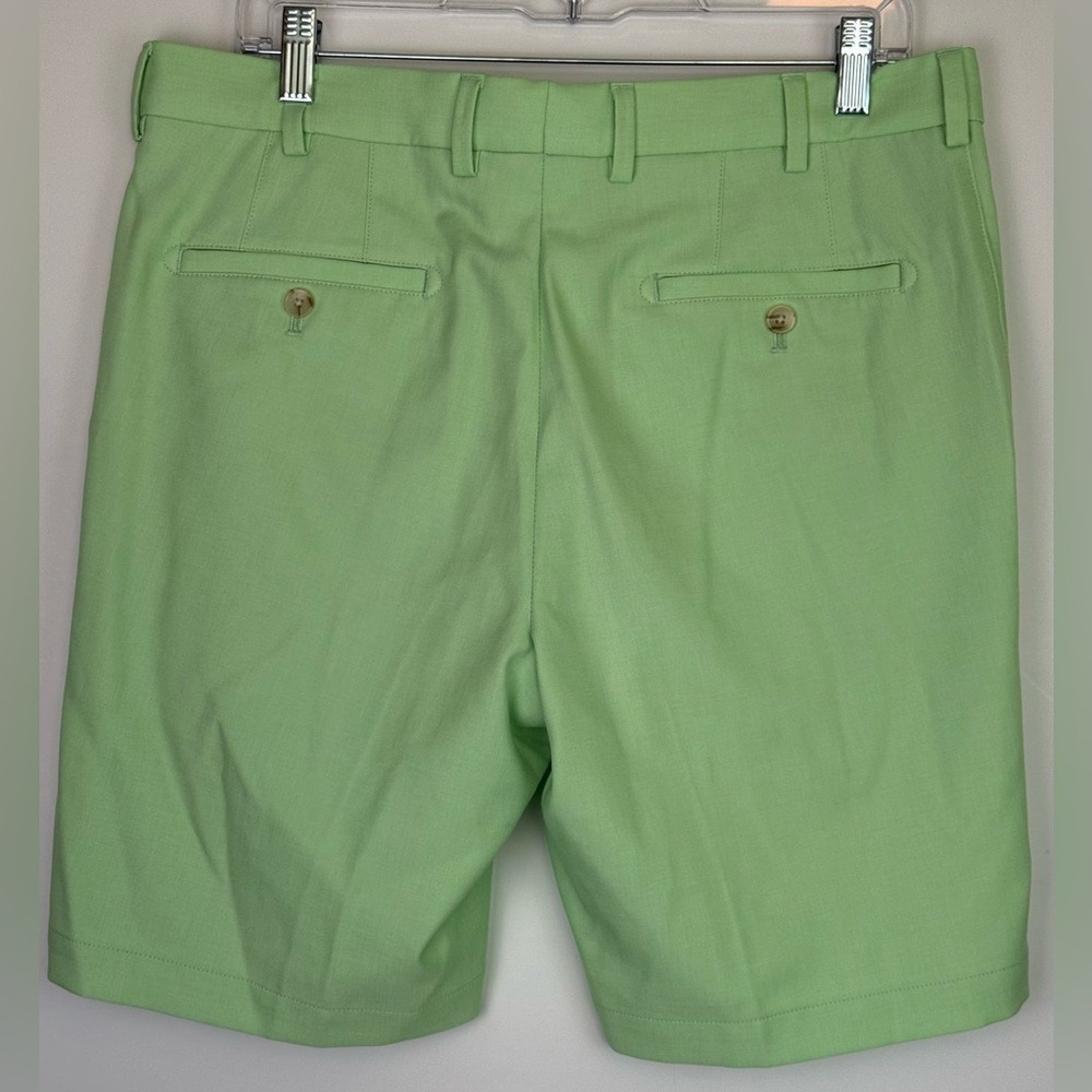 PETER MILLAR Wrightsville Mens 9" Performance Golf Shorts Lime Classic Fit Sz 33 - Picture 4 of 10